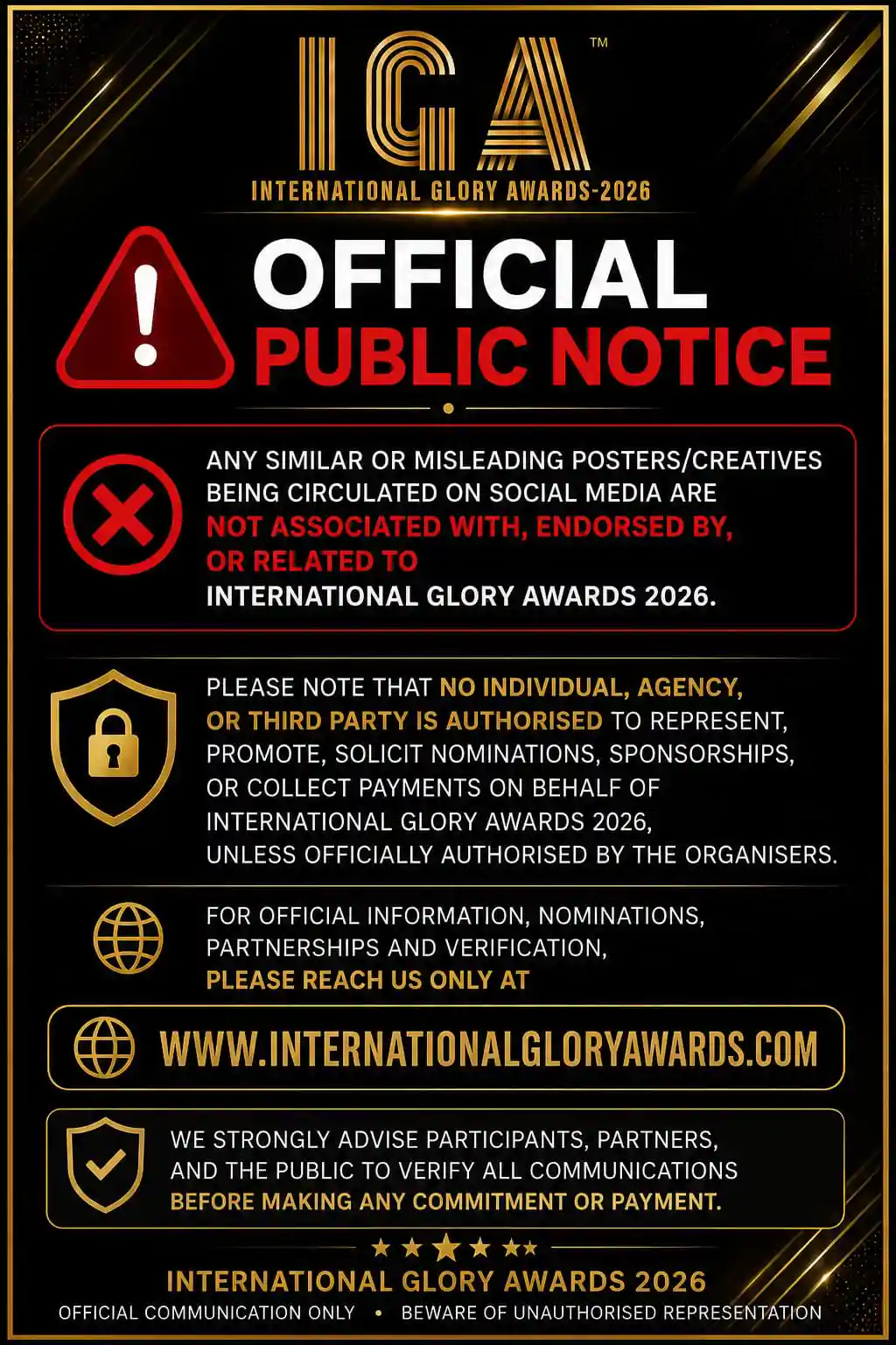 International Glory Awards 2026
