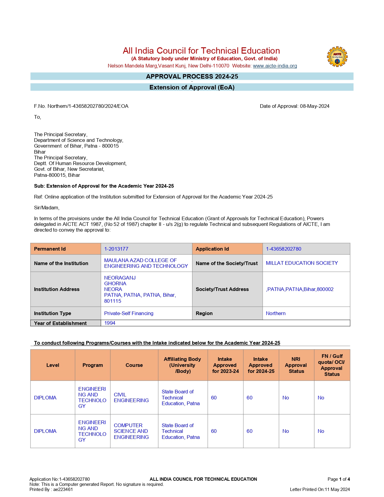EOA 2024-25